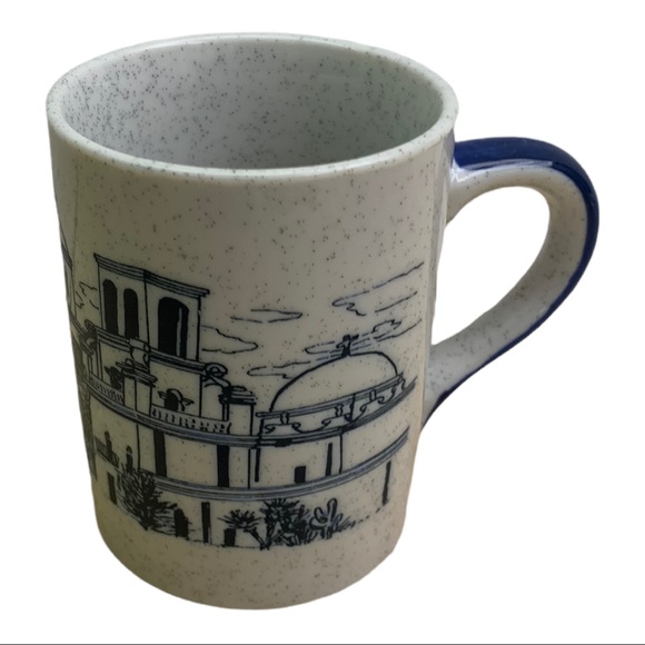 Tucson Arizona Etched Blue Gray Speckled Sketched Coffee Cup Tea Mug Collectible - Picture 7 of 9